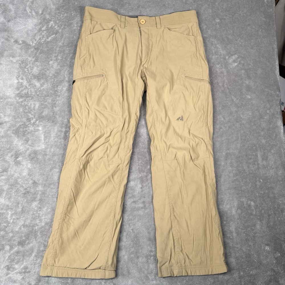 Eddie Bauer First Ascent Guide Pro Fleece Lined Pants Mens 36x30 Tan Hiking